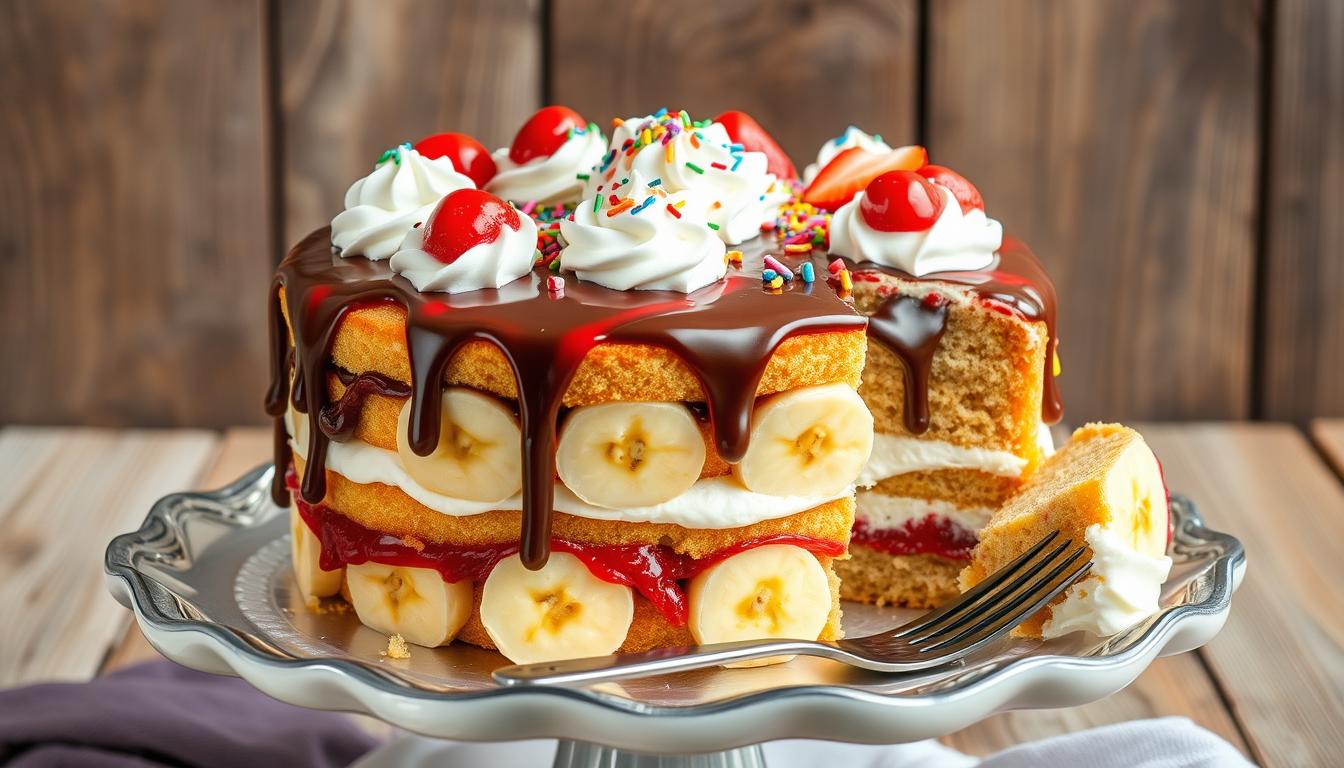 banana split cake recipe