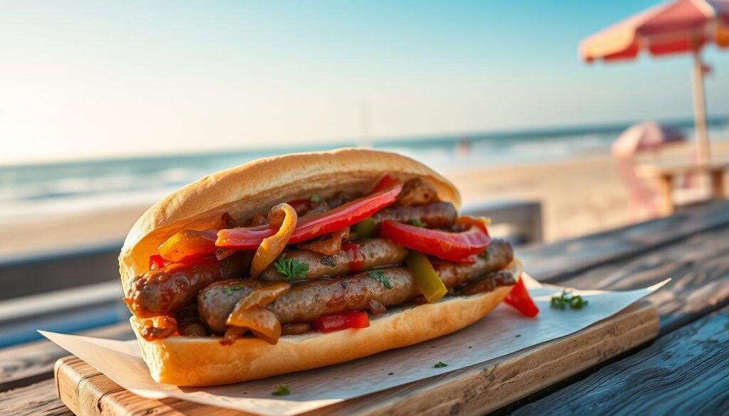 seaside heights sausage and peppers sandwich recipe